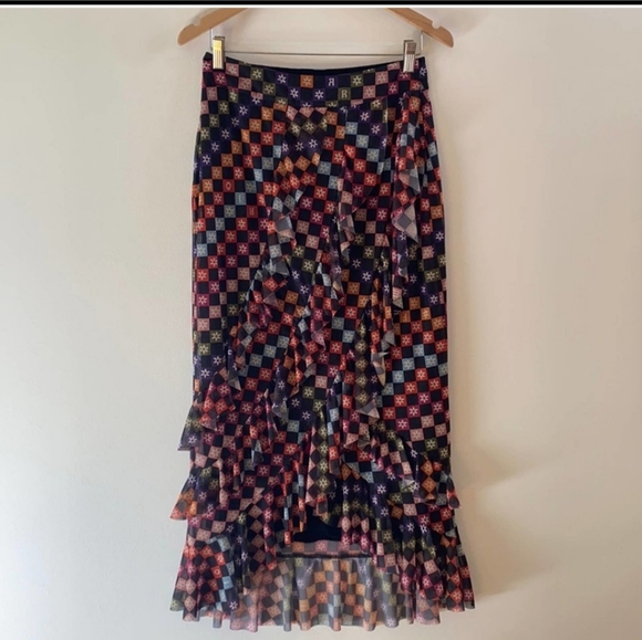 Anthropologie Farm Rio Ruffled Maxi Skirt, Small - Picture 5 of 10